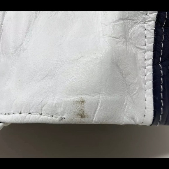 Reebok NFL St Louis Rams Navy Blue & white Leather Baseball Hat Made In U.S.A - Picture 3 of 7